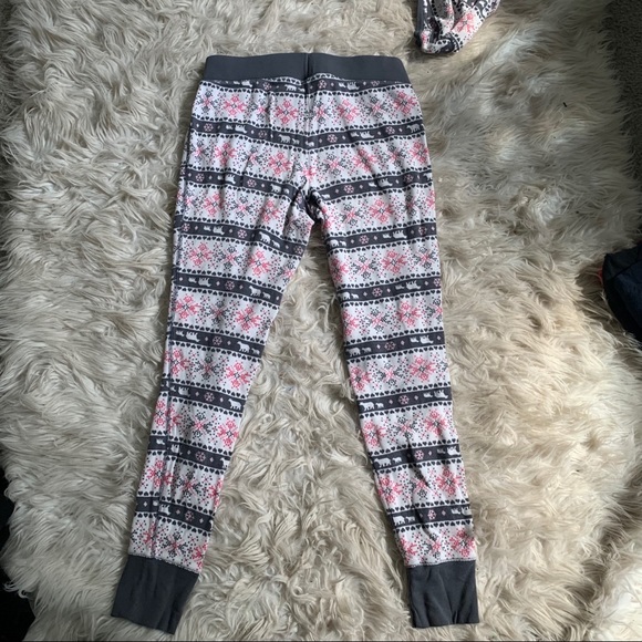 VS pink gray full length thermal pj set - Picture 4 of 5